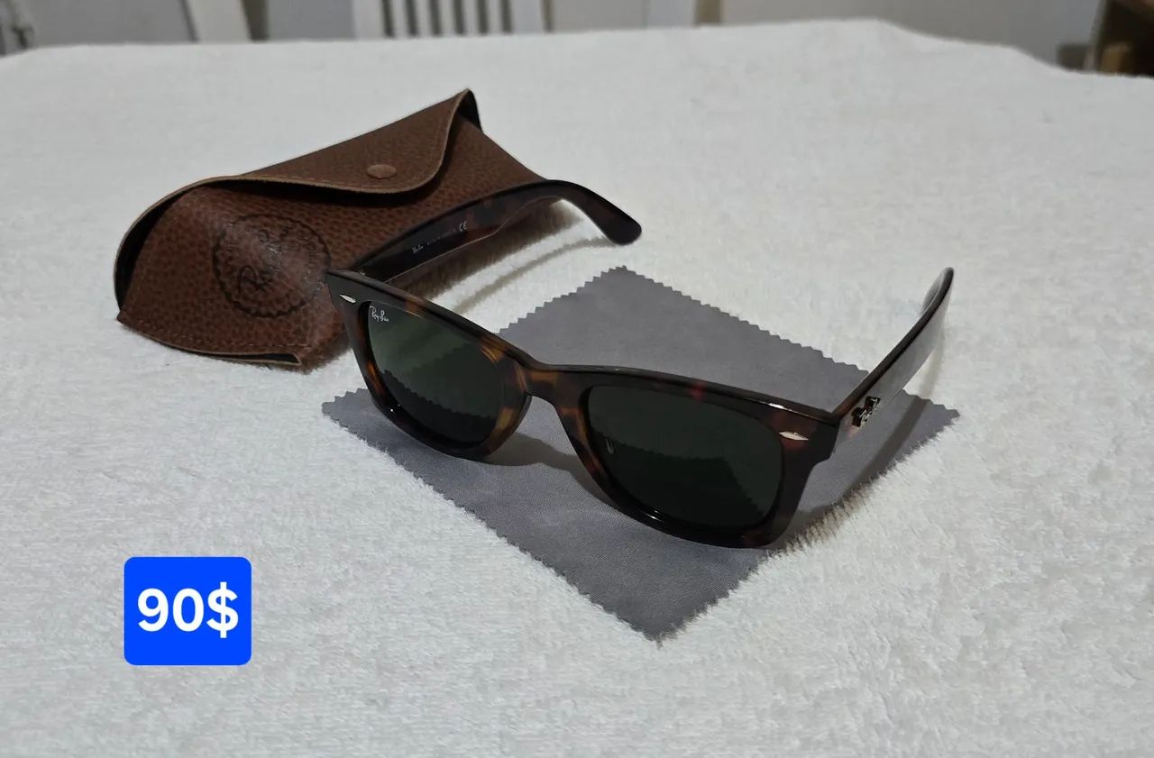 Óculos Rayban Wayfarer premium com lente de cristal  - Foto 2