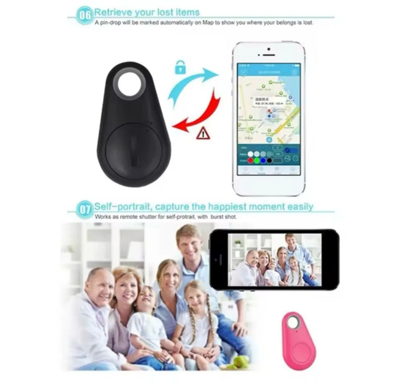 Mini tag Rastreador GOS de Bagagem Anti-Perda Bluetooth - Foto 4