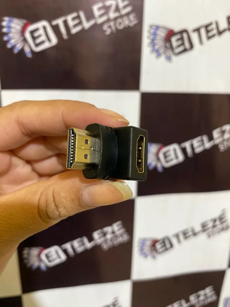 Adaptador HDMI Fêmea para macho 90 Graus - Adaptador Angulado - Foto 2