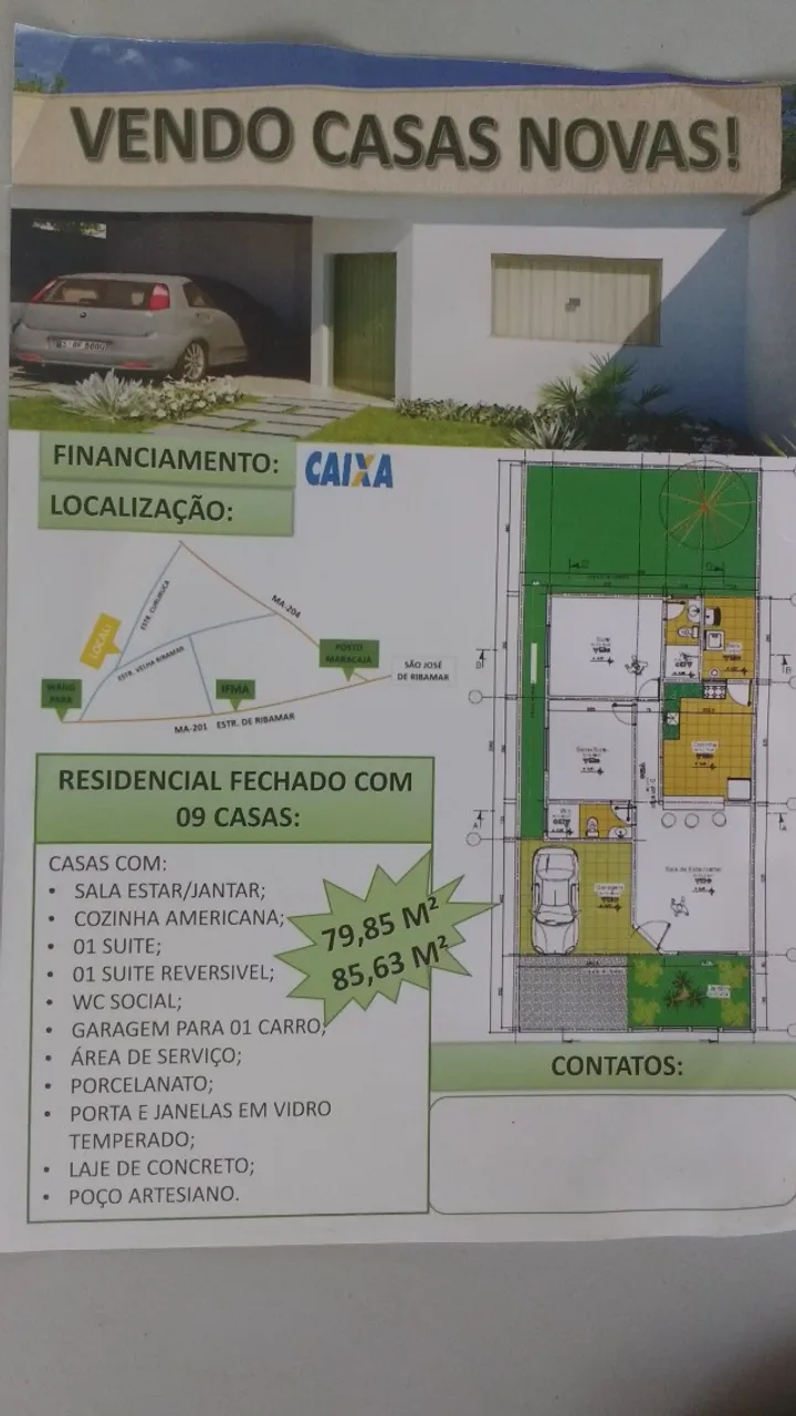 ALUGO ou VENDO Casa Térrea Residencial Fechado, 1 Suite e 1 Semi-Suite.