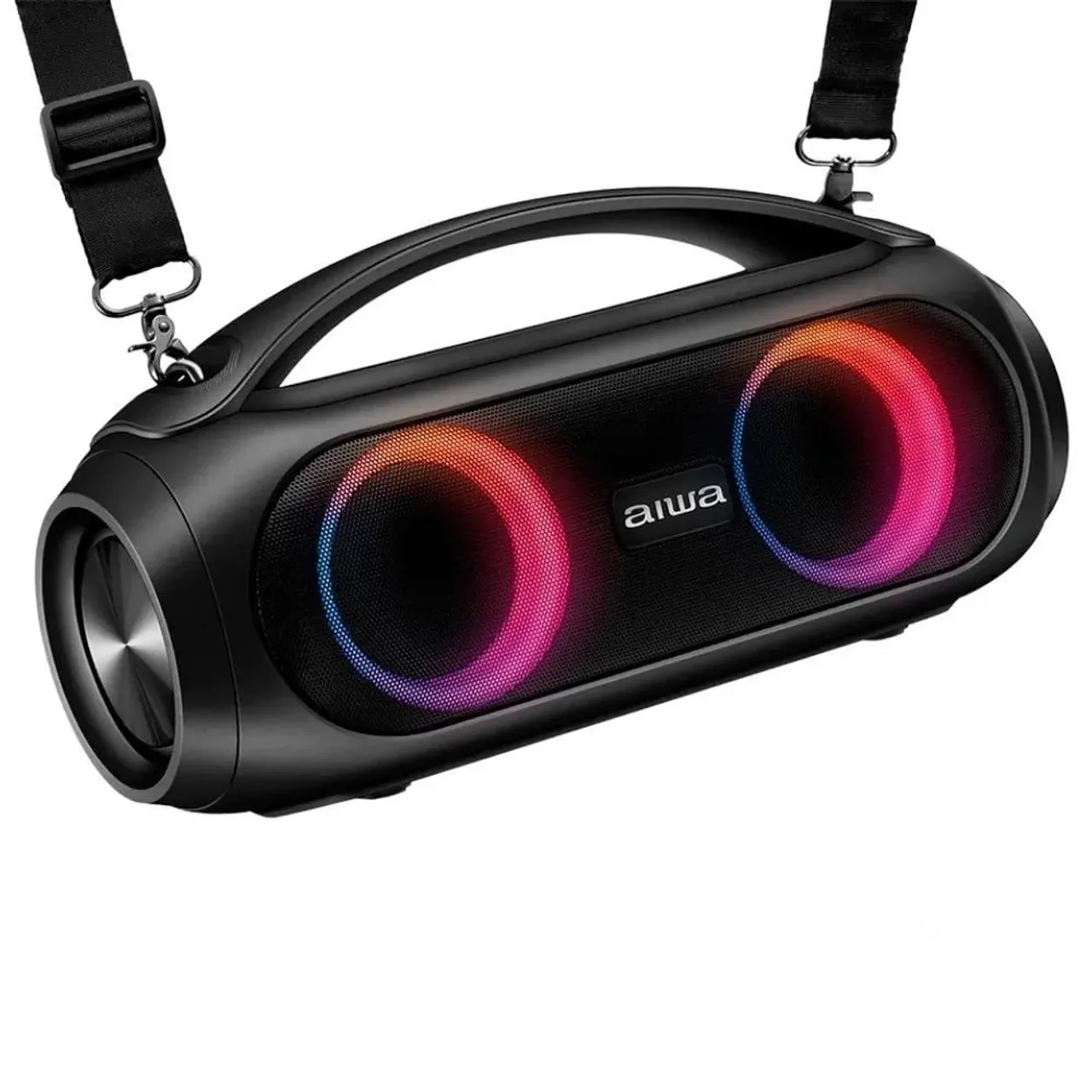Caixa de Som Portátil Aiwa com Bluetooth e Luzes LED