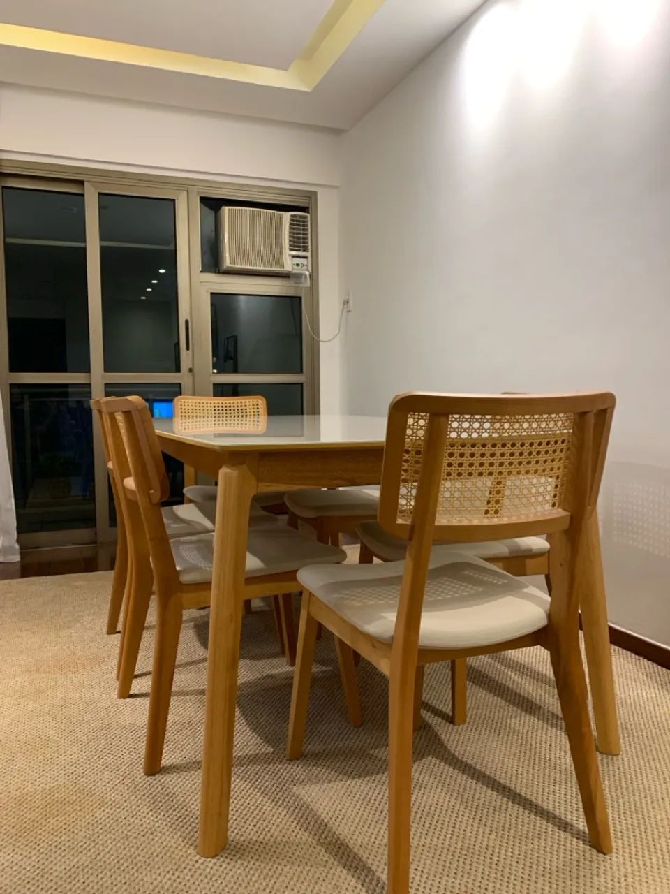 Mesa De Jantar Lalá Abracasa - Vidro Off White - Foto 4