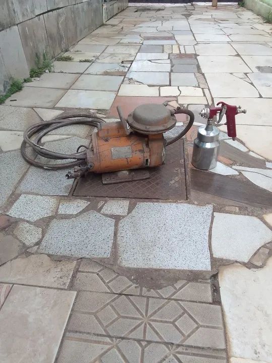 Compressor pintura com pistola ar direto - Foto 2