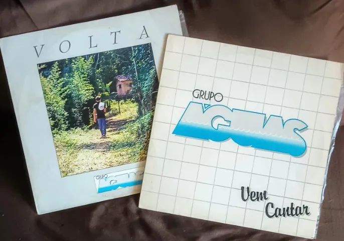 Lote 2 Lps Discos de Vinil Gospel Evangélicos - Grupo Águas - Com Encarte