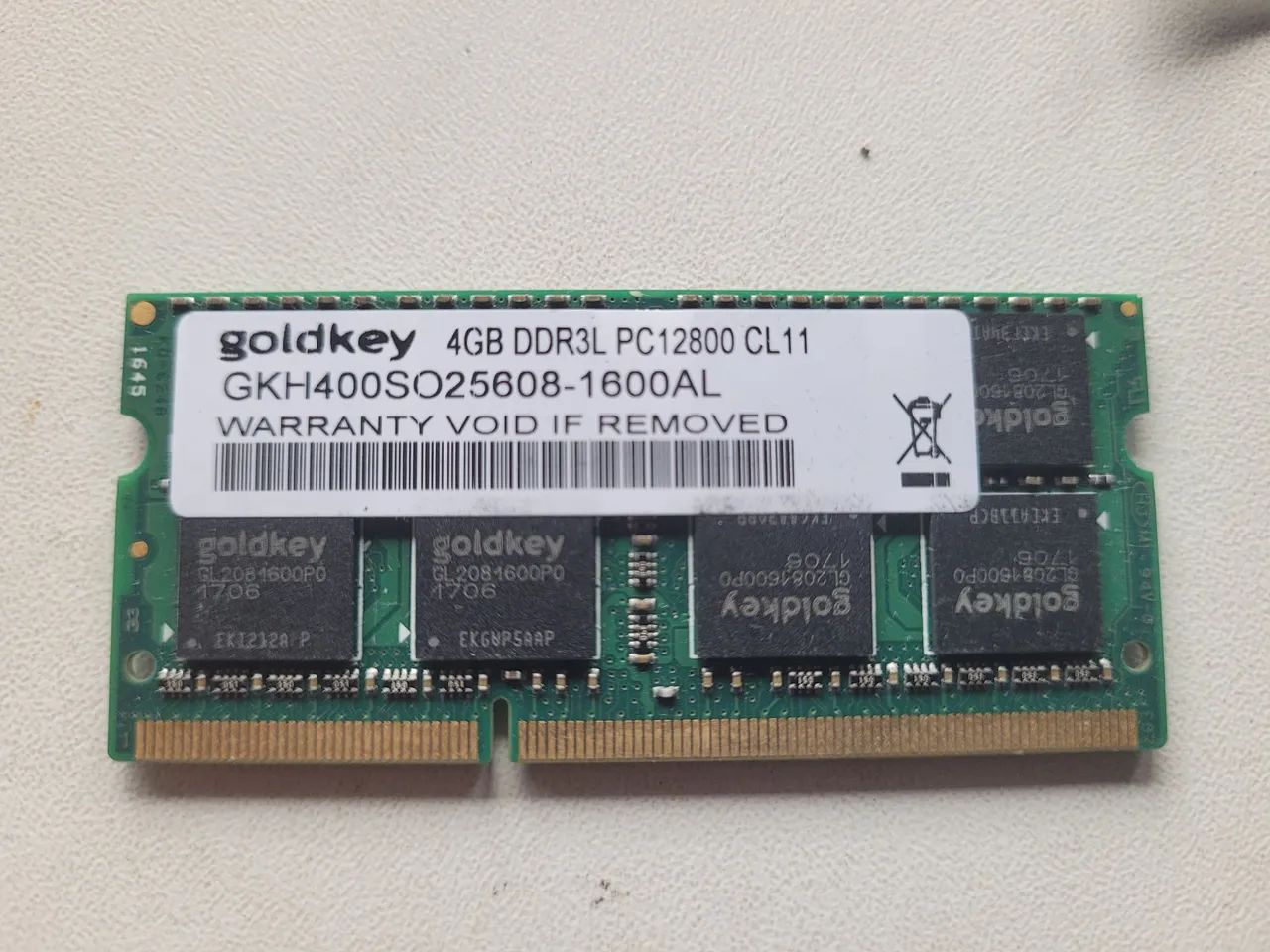 Memória RAM DDR3L 4GB Goldkey PC12800 CL11