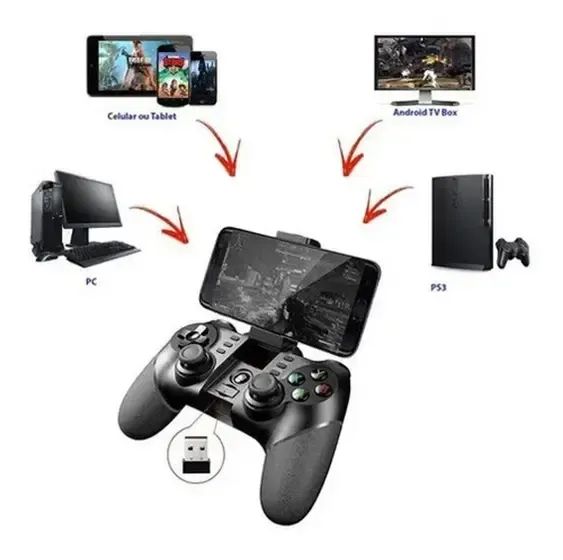 Controle para Celular Android Smart TV PC 3 em 1 Gamepad Bluetooth IPEGA PG-9076 Original  - Foto 4