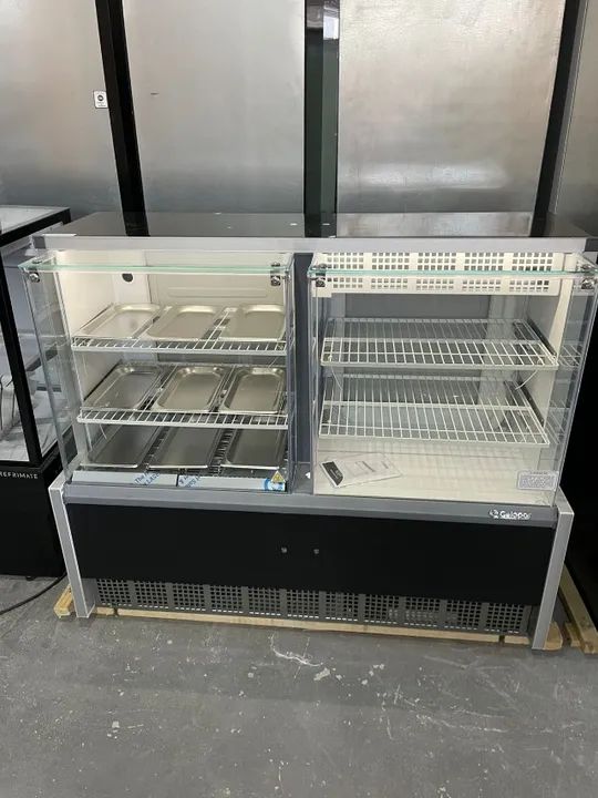 Vitrine aquecida e refrigerada 1,40m Gelopar 
