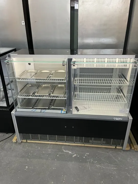 Vitrine aquecida e refrigerada 1,40m Gelopar