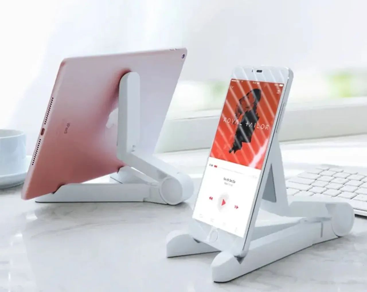 Suporte Dobrável para Tablet, Smartphone, Monitor Portátil - Preto - Foto 6