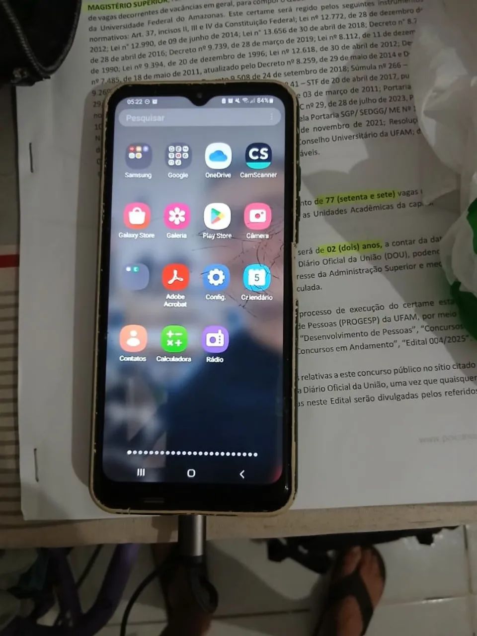 Samsung A22 na caixa