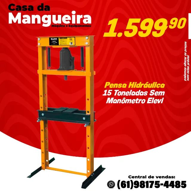 Pensa Hidráulica 15 Toneladas Sem Manômetro Elevi