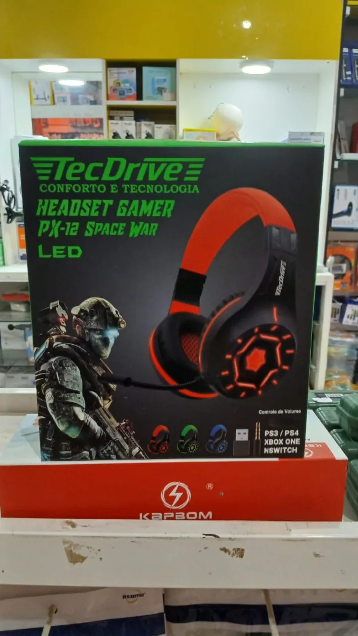 Fone de Ouvido para Jogos com Led