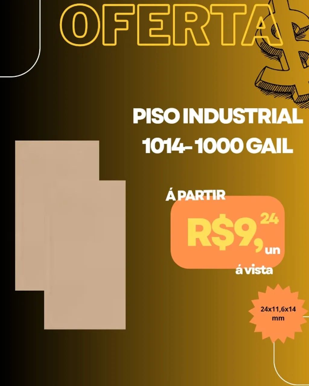 Piso Industrial Gail á Partir de R$9,24un  - CASA NUR - Foto 4