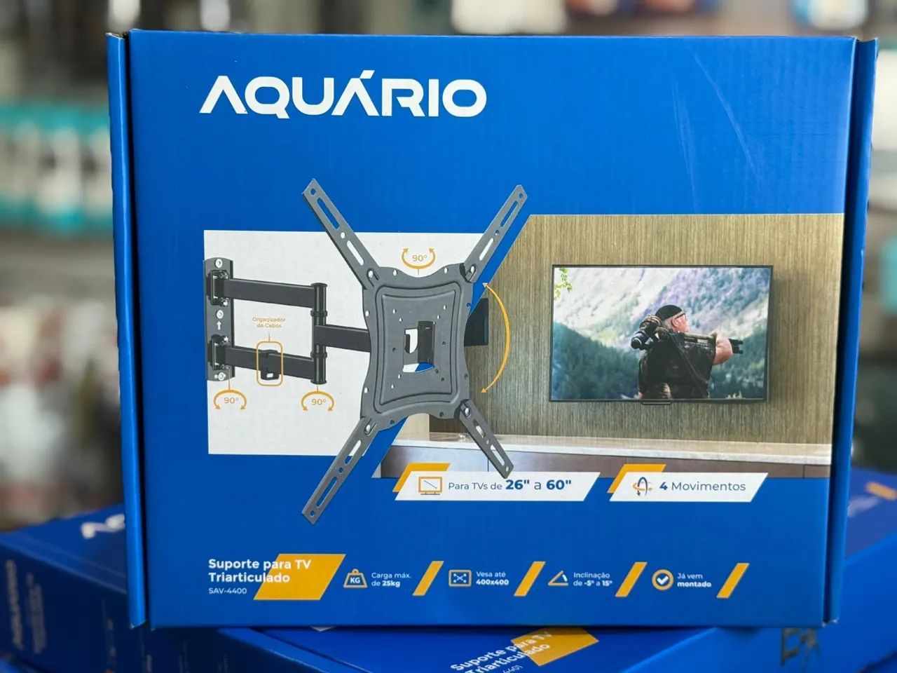 Suporte truarticulado para TV 4 níveis de movimento 