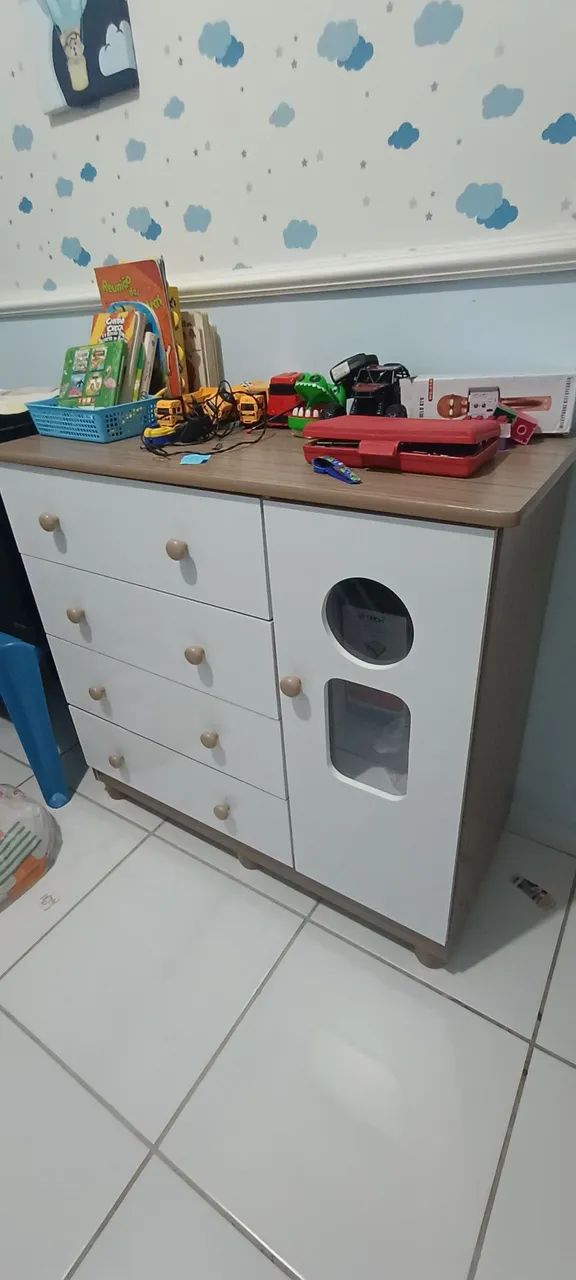 Berço Amadeirado com Rodinhas e Grade - Foto 4