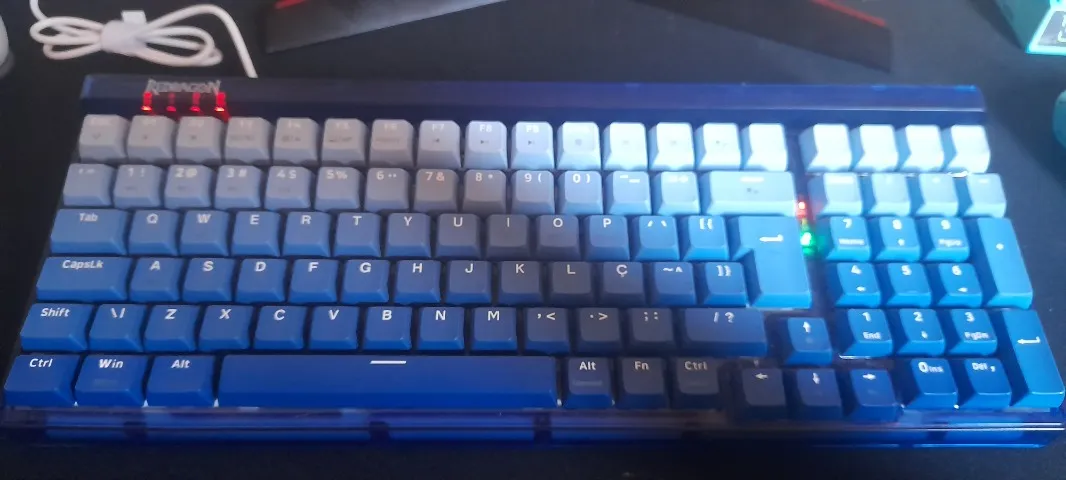 Teclado Gamer Mecânico Redragon Garen Pro, RGB, Wireless, Bluetooth.