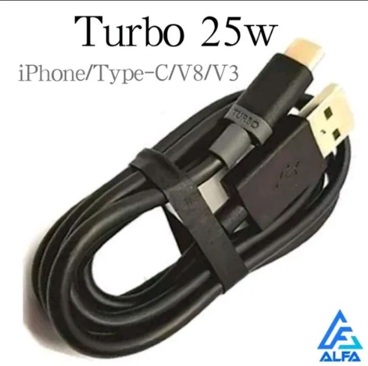 Cabo p Carregador Turbo 25w iPhone tipo C micro USB  - Foto 3