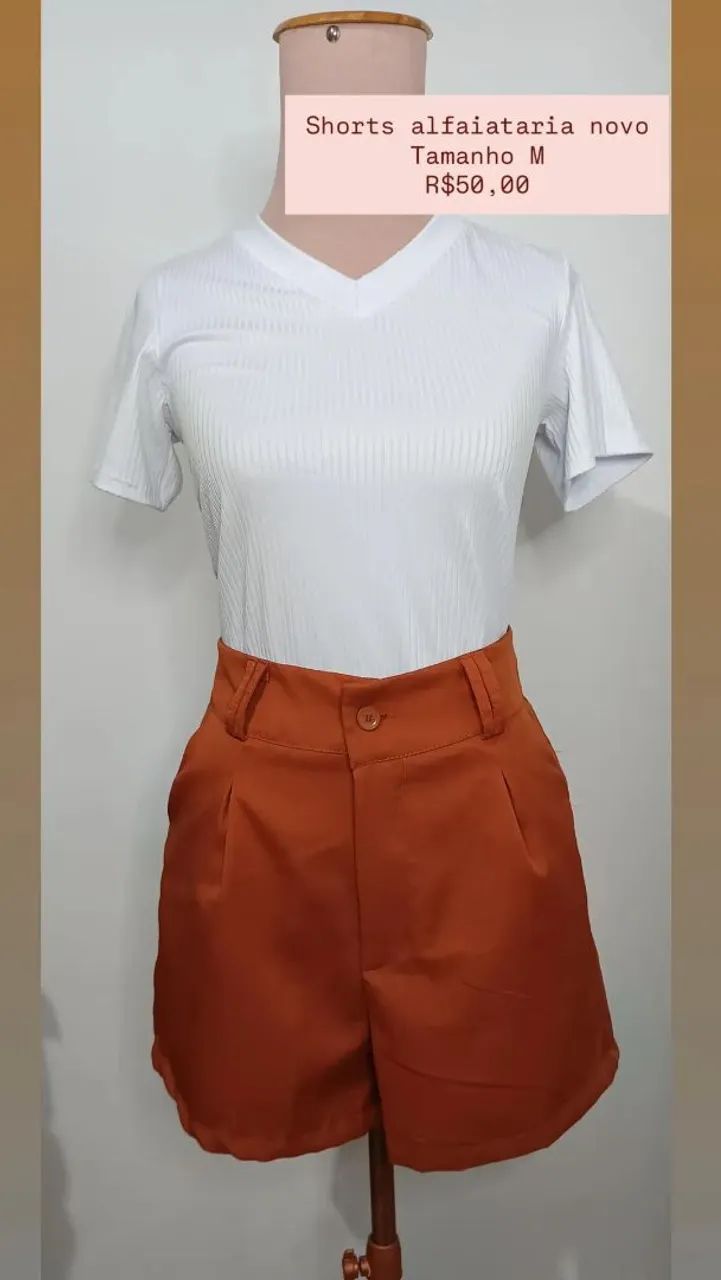 Shorts alfaiataria novos - Foto 3