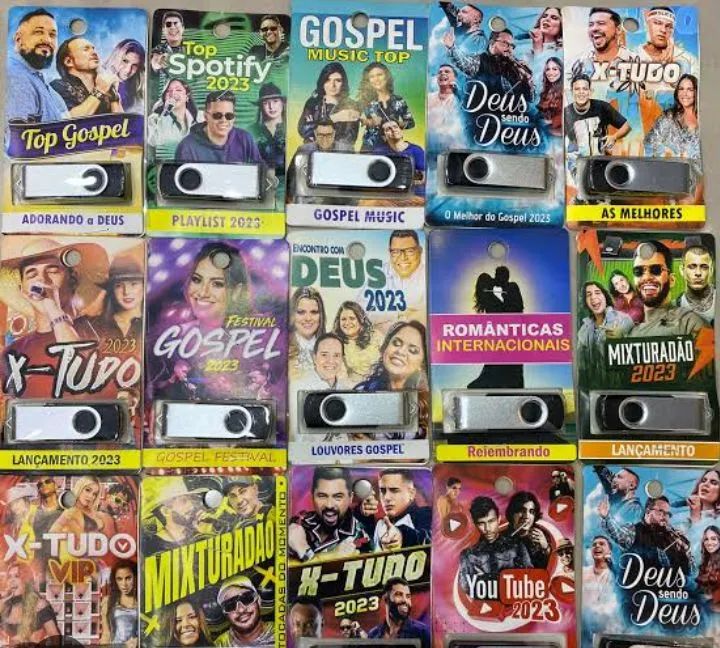 Pen drive USB com músicas gospel - Diversos estilos!