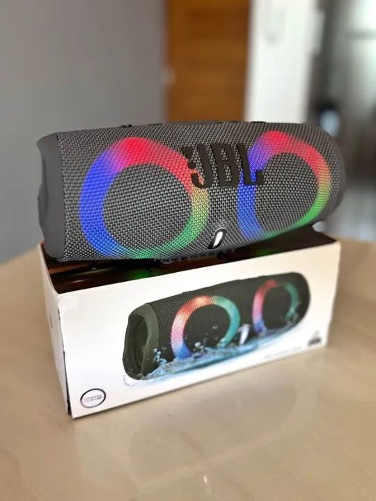 [Novo] Caixinha De Som Portátil Charge 5 Bluetooth Potente com Led