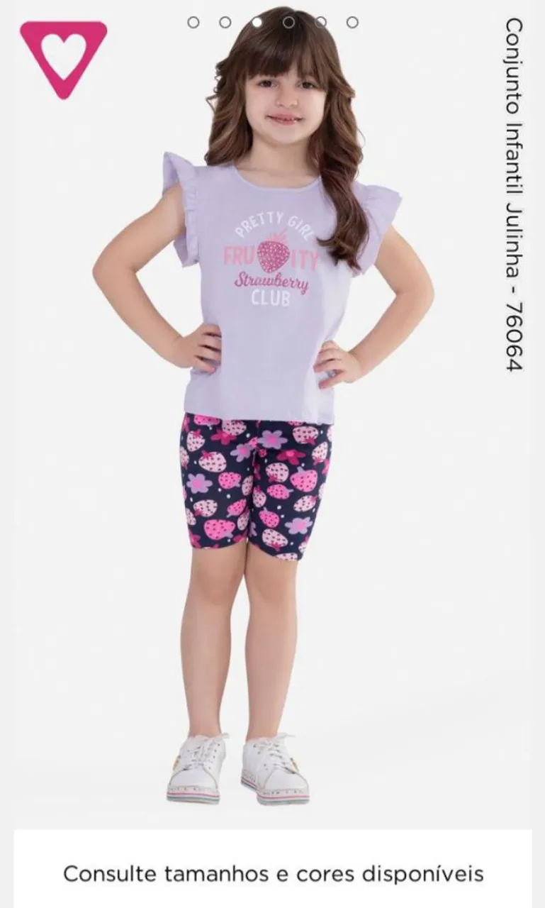 Conjunto Infantil Julinha Strawberry Club