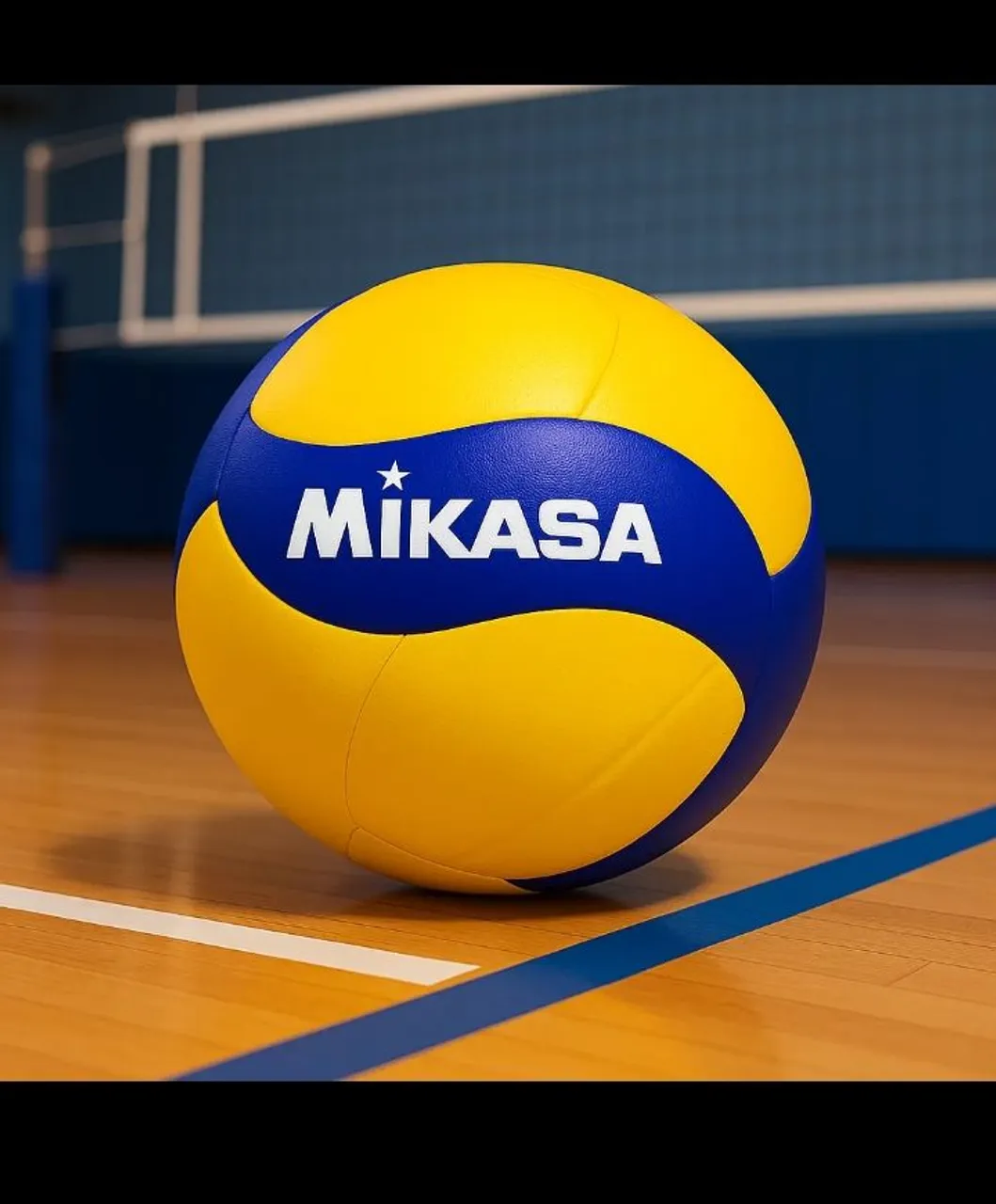 Bola Vôlei de Quadra Mikasa V360W Oficial Fivb amarelo e azul