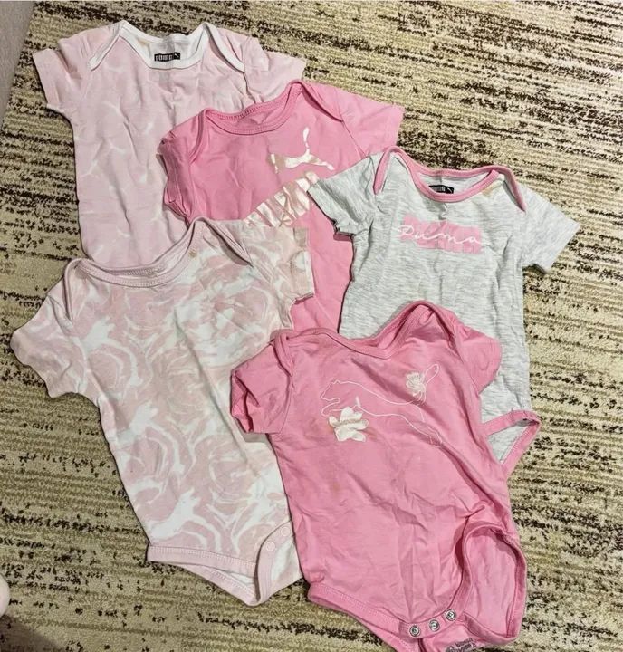 Kit de Bodies Puma Bebê Menina - 5 peças