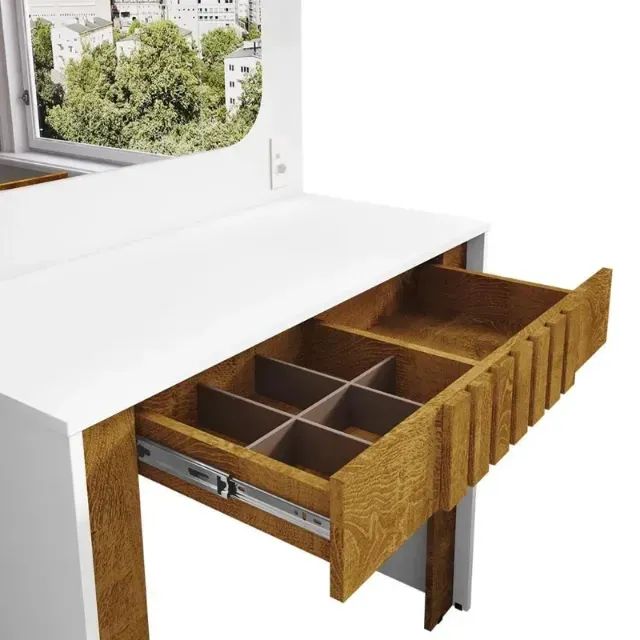 Penteadeira Camarim Rouge Branco/Nature Bechara - Entrega Rápida!  - Foto 2