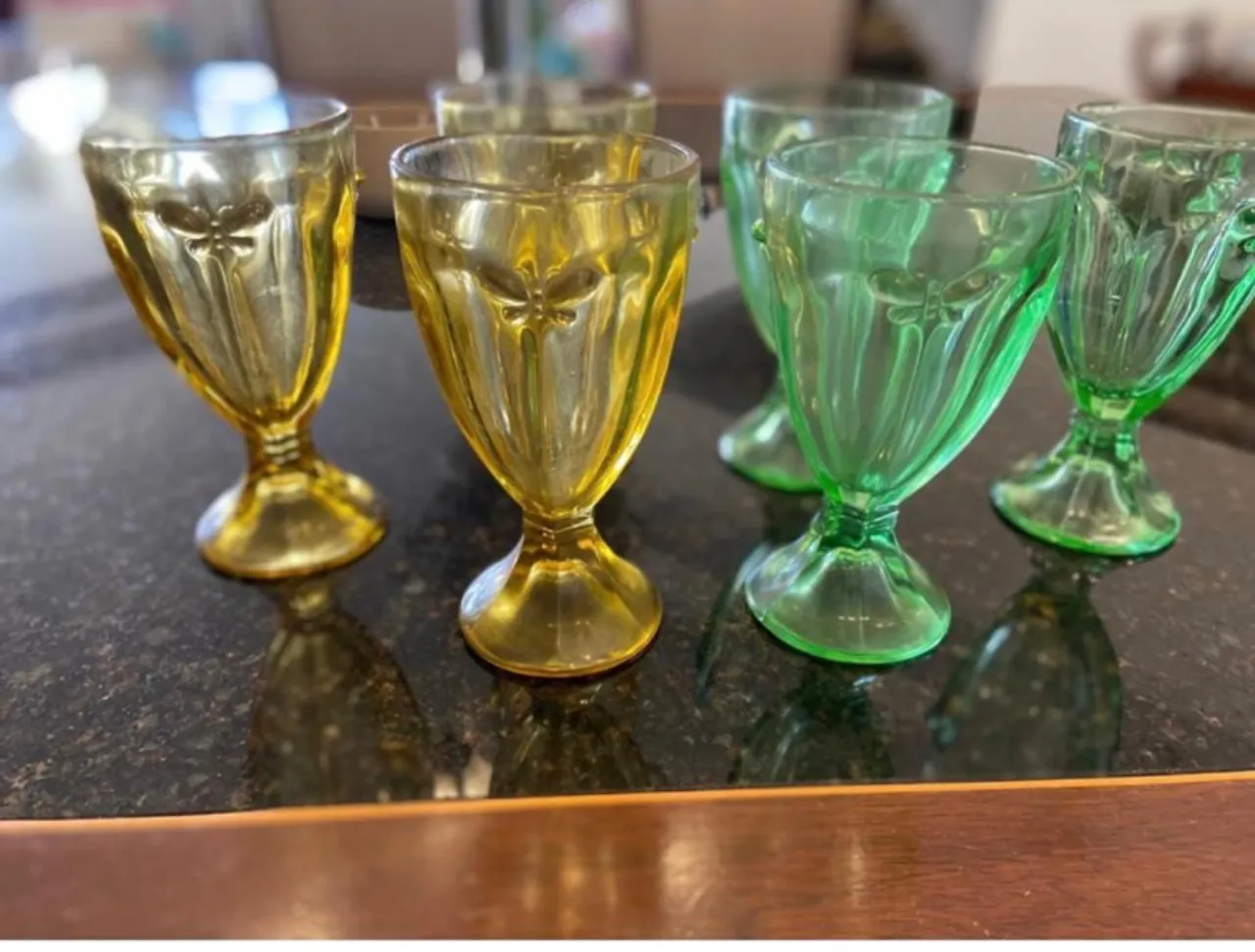 Conjunto de taças de vidro vintage