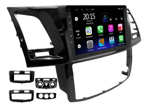 Multimidia Toyota Hilux 2004/2015 Android 14 Carplay Gps 9p