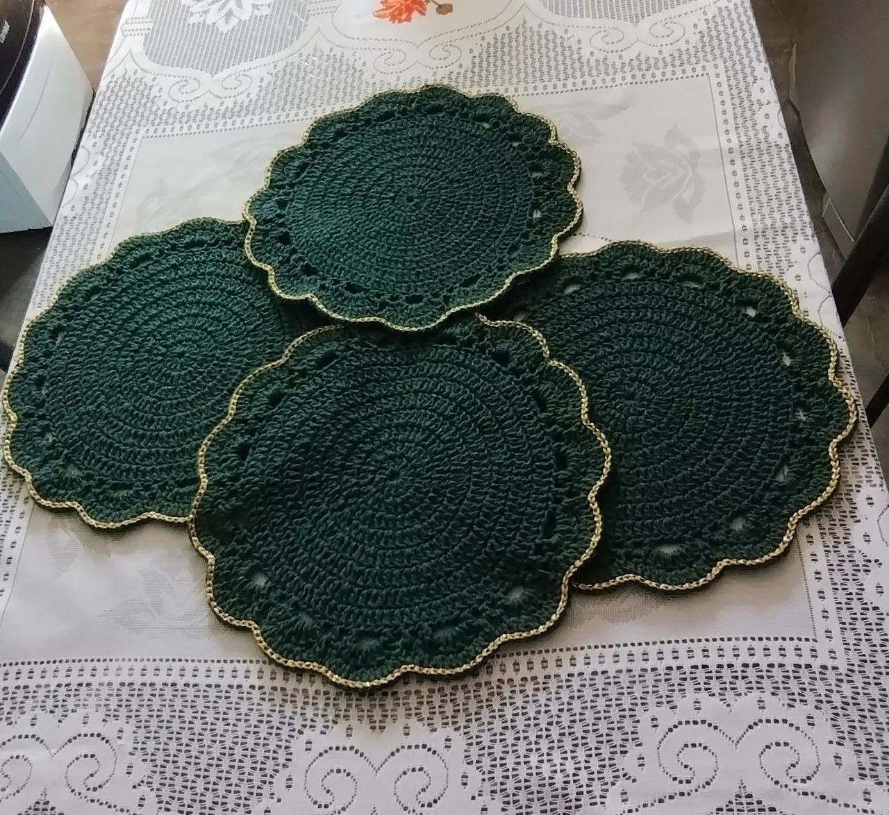 ? Kit com 4 Suplasts/ Jogo Americano em Crochê - Artesanal ? - Foto 2