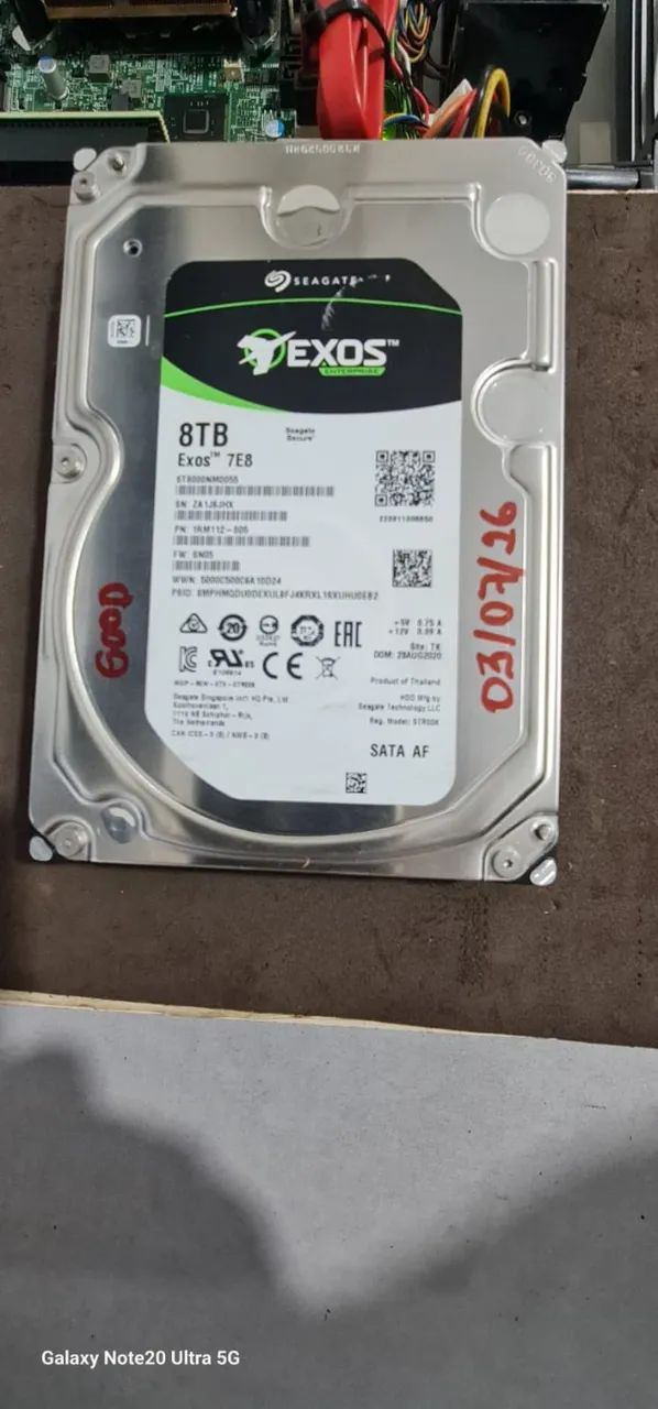 2 UNIDADES HD SATA SEAGATE MODELO EXOS 8TB