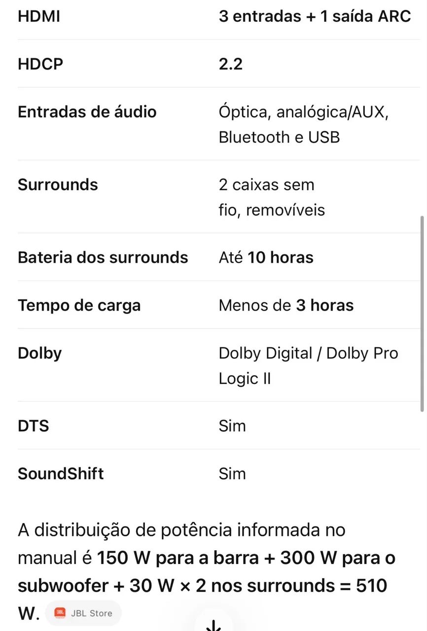 Soundbar JBL Bar 5.1  - Foto 5