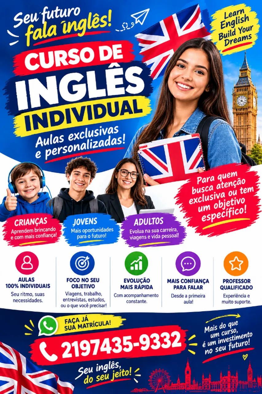 Cursos de Inglês Individual 