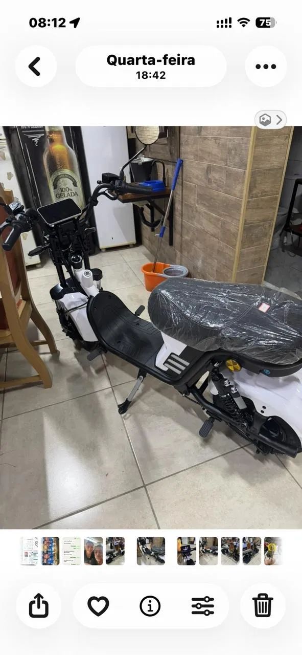 Moto Scooter eletrica 1000 w com som e ré. - Foto 2