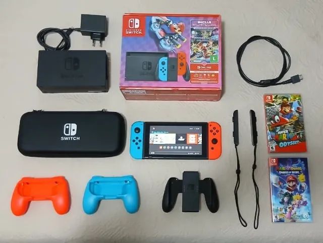 Nintendo Switch V2 + Jogos em mídia FÍSICA e DIGITAL - Foto 3