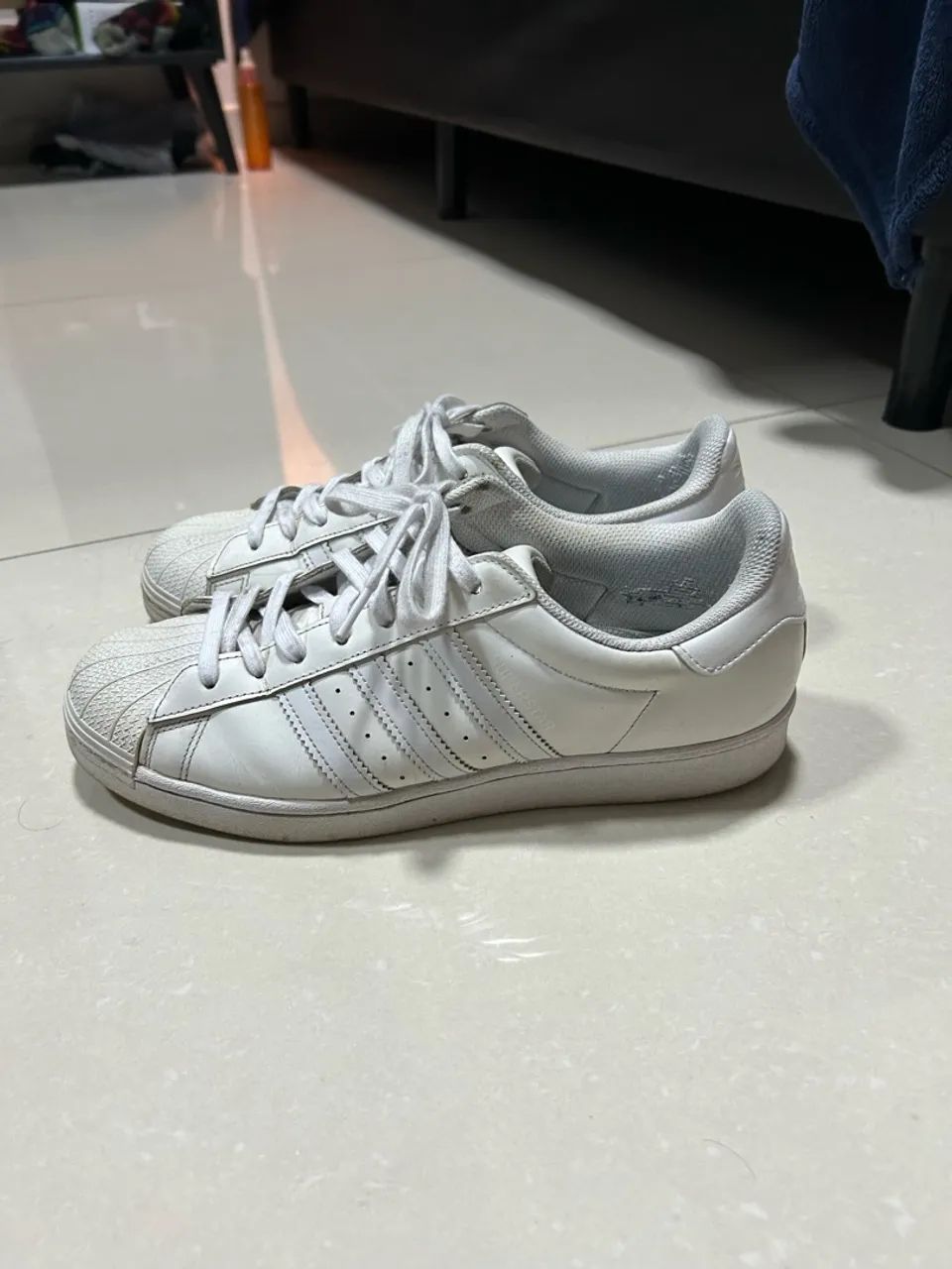Tênis adidas superstar totalmente branco - Foto 3
