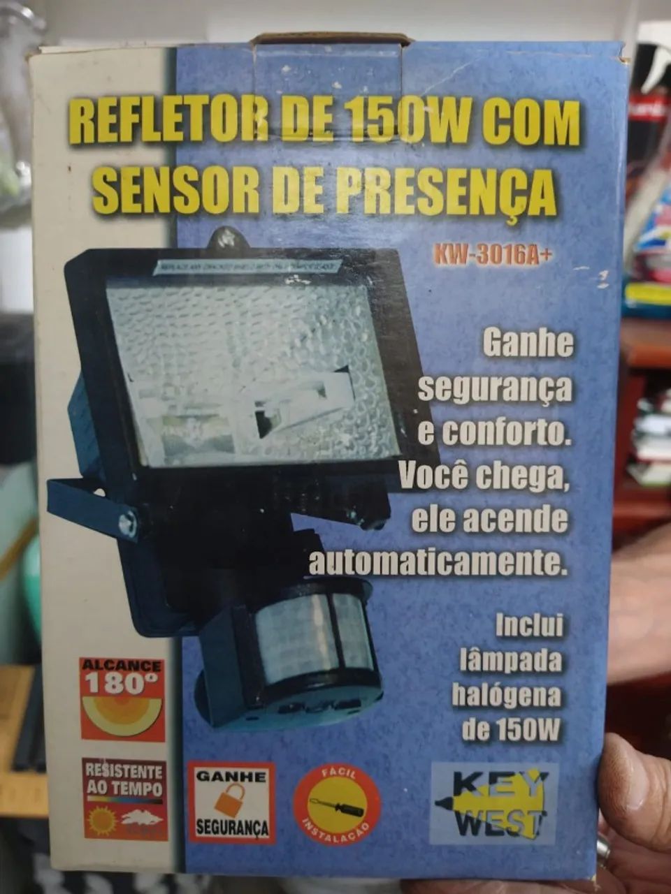 refletor de 150w com sensor de presença 180°