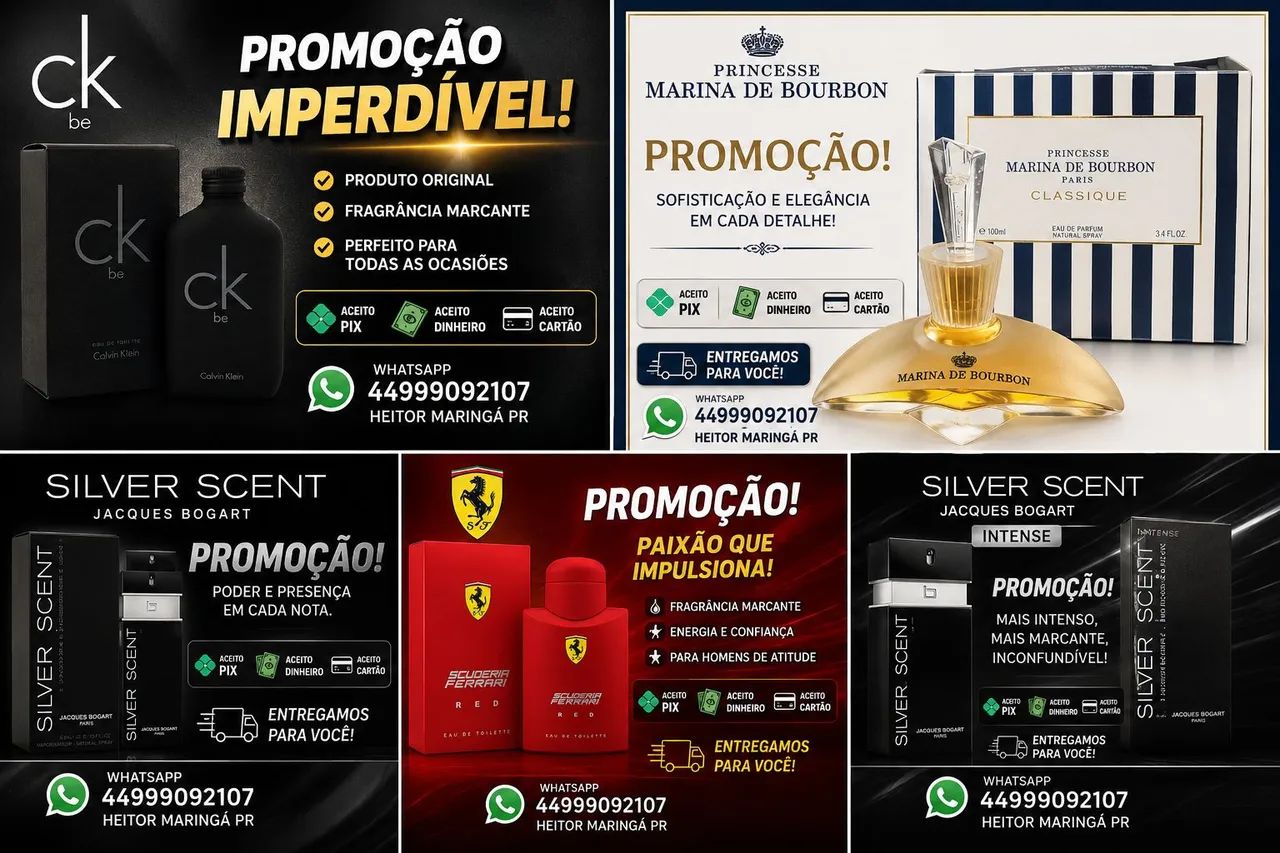 Masculino e feminino perfumes