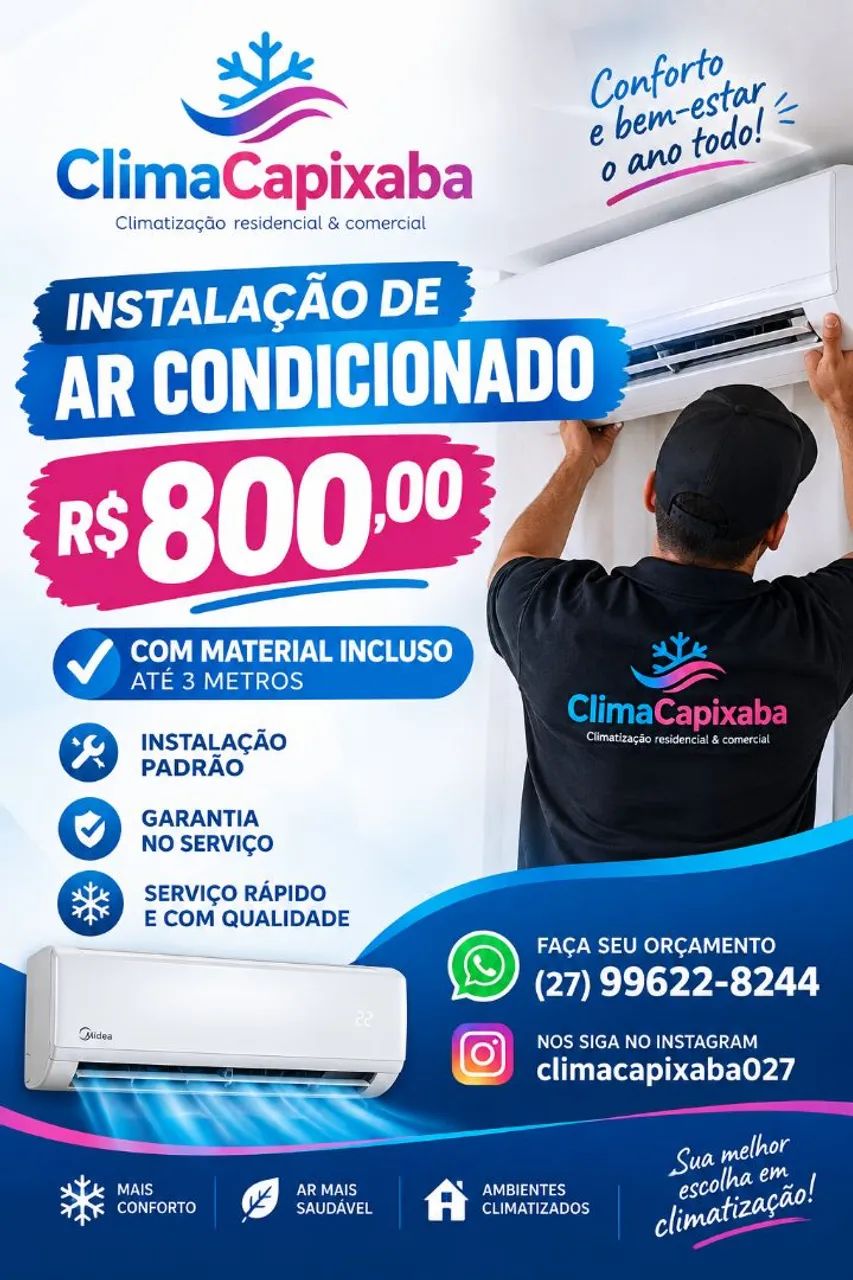 Instalação de ar condicionado 
