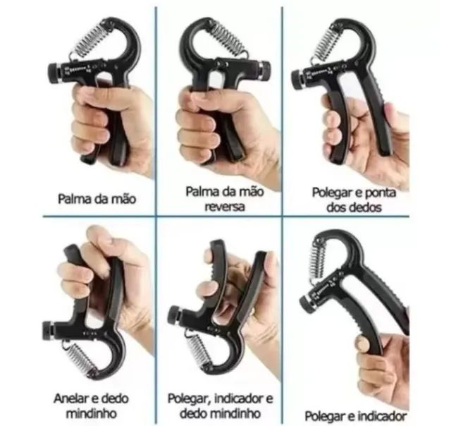 Hand Grip Flexor De Punho Com Mola Ajustável Antebraço Mãos - Foto 5