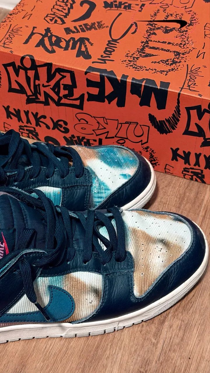Tênis dunk low obsidian grafitti 