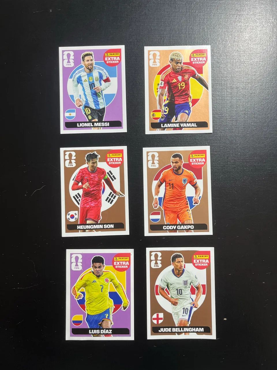 6 figurinhas legends COPA DO MUNDO FIFA 2026