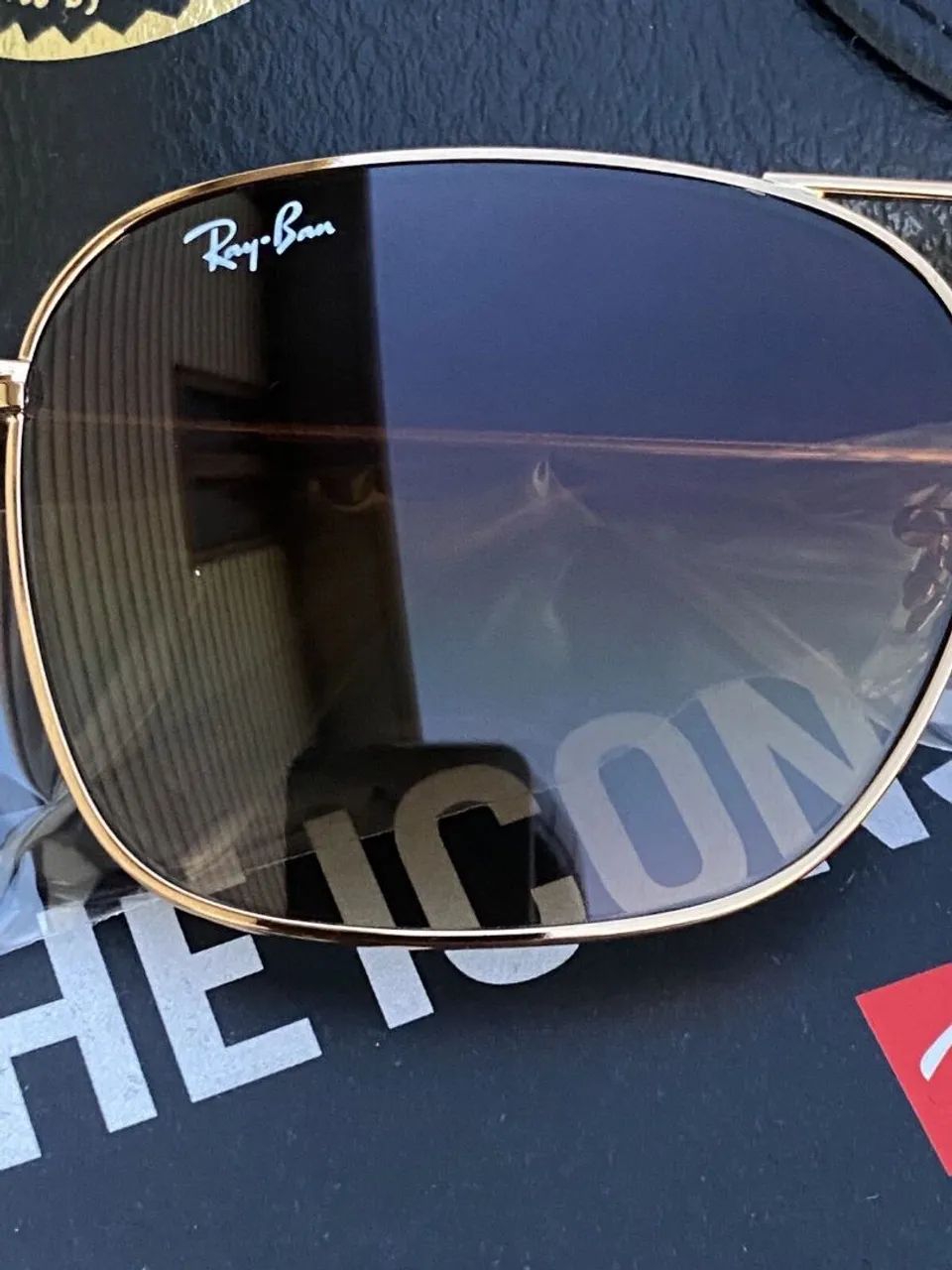 Ray-Ban caravan marrom degrade oculos de sol rb3136 - Foto 4