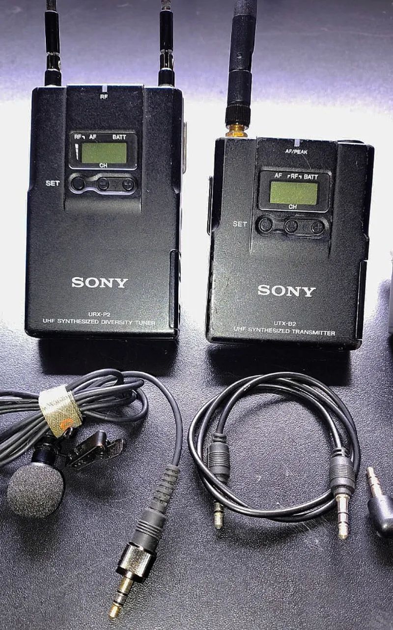 SONY URX-P2 UTX-B2 ワイヤレスマイク　送受信機　カメラ取付 Microfone de lapela sem fio Sony UTX- B2 / URX – P2 – Brazil Camera