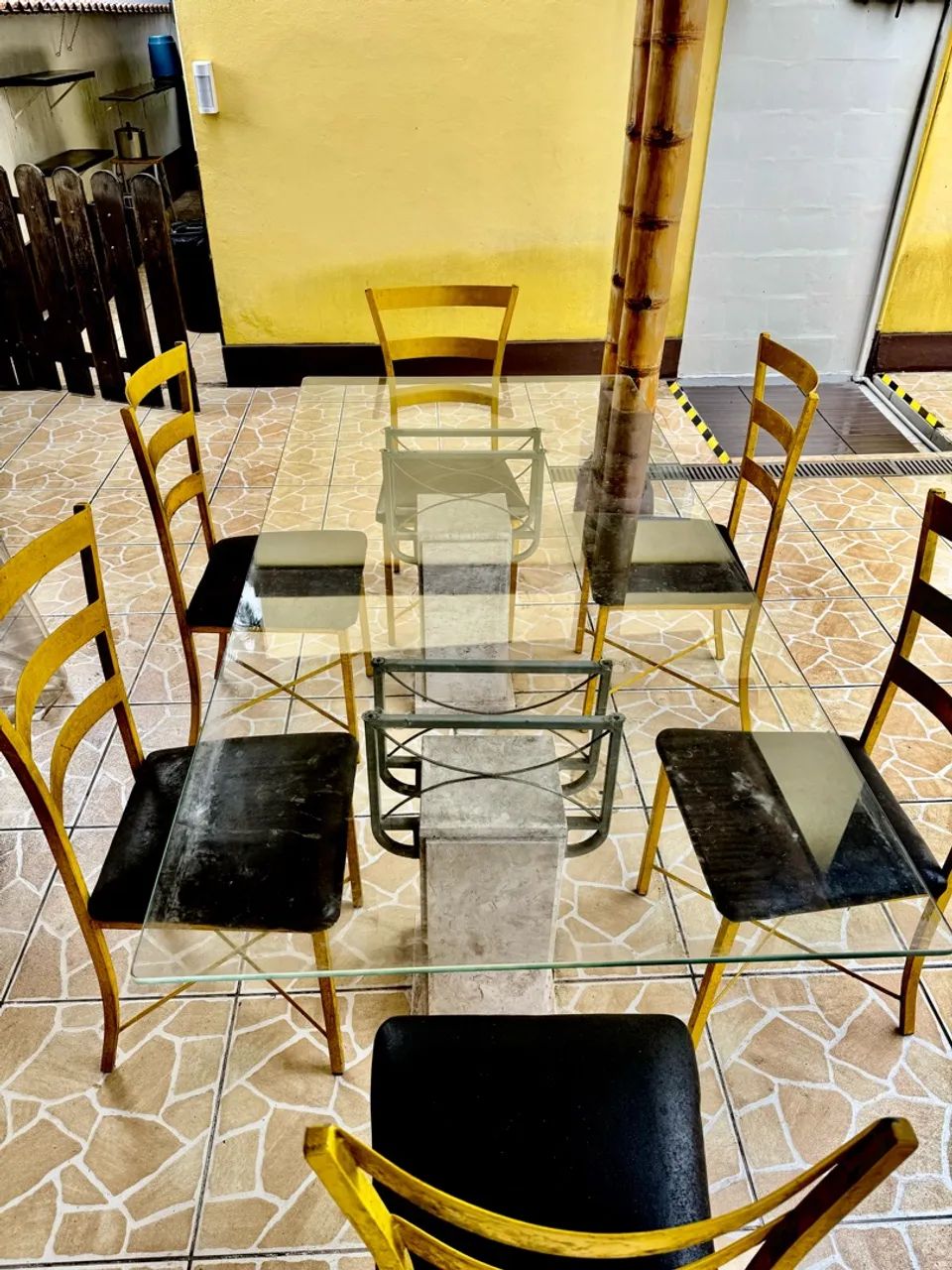 Mesa de 6 lugares (MÁRMORE MACIÇO),  - Foto 2