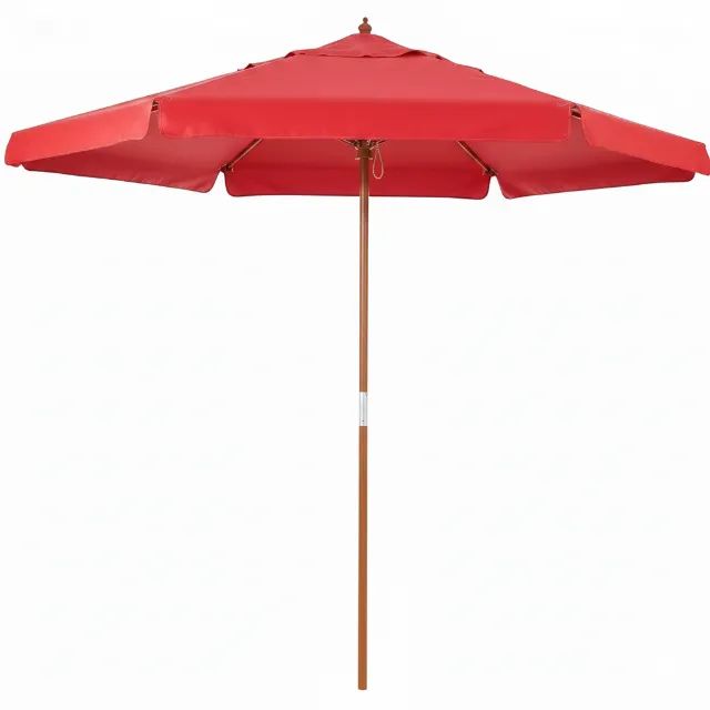 Ombrelone Xangri-lá Bagum 2,40M Cabo Madeira Cor Vermelho Bel - Foto 2