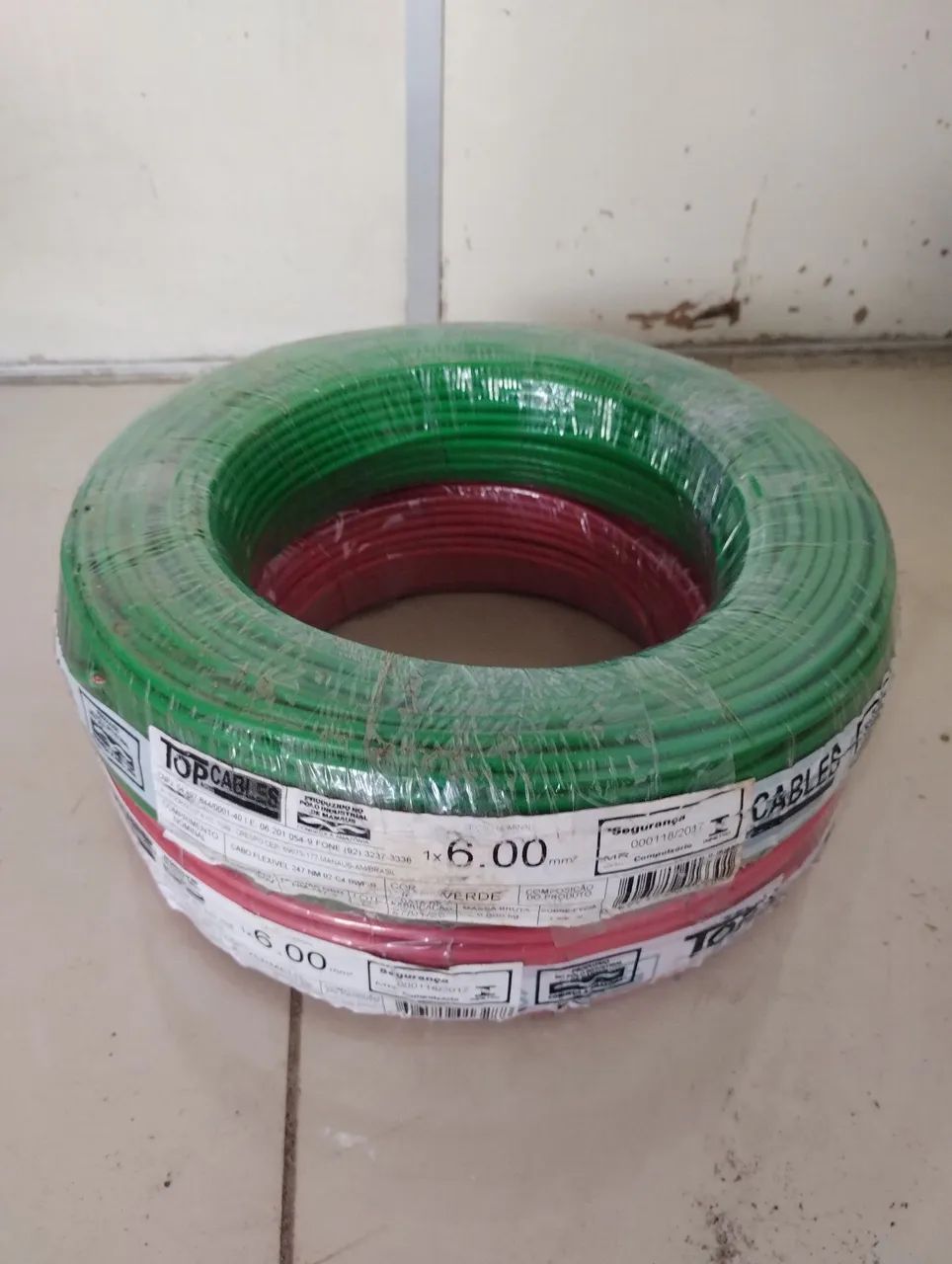 Cabo elétrico 6.0mm peça 