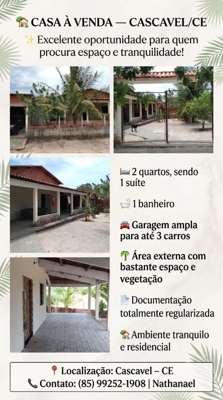 CASA À VENDA ? CASCAVEL/CE