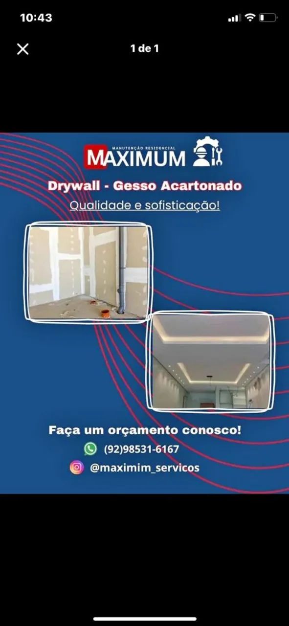 Montagem de Drywall gesso acartonado 